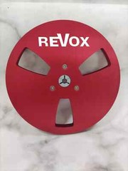 2X TRIDENT HUB METAL Red TAPE REEL 7″ For Revox Reel To Reel Tape Recorders