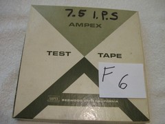 Ampex full track test tape; 1/4 inch; 7.5 IPS