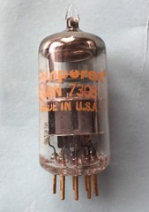 Amperex 7308  6DJ8  E188CC – GOLD PINS – JAN – Amplitrex Tested