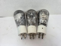 Lot of 3 ceramic base globe Taylor 866 jr tubes Dead for display only