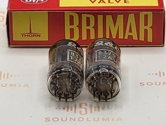 2x Brimar B329 (ECC82+) Long Plates Square Getter – G.E.C. Label – UK ’55/56