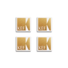 KEF Speaker Badge Custom SMALL SIZE Aluminum 19mm(0.75″)X19mm(0.75″) GOLD