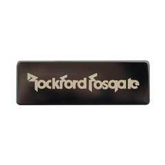 Rockford Fosgate stainless steel customize Logo 60mm(2.36″)X20mm(0.78″ Dark Grey
