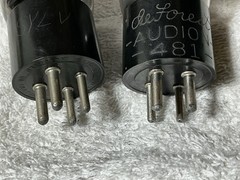 2 DEFOREST AUDIO GLOBE TUBES 481 Antique Type 81 UX-281 381 Sylvania Engraved