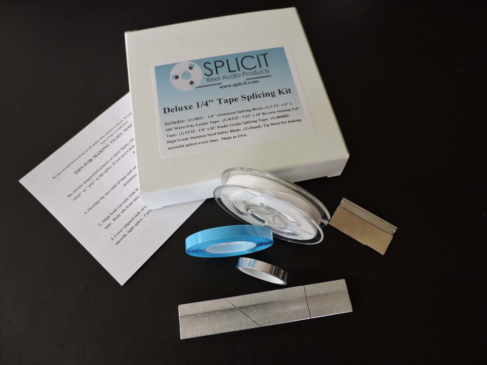 REEL TO REEL Deluxe 1/4″ Splicing Kit with leader WWW.SPLICIT.COM…