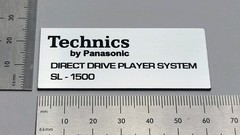 Technics SL-1500 Turntable & Equipment Badge Logo Premium Silver With Adhesive