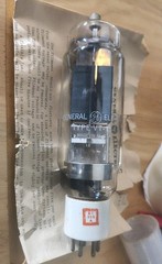 One General Electric VT-154/GL-814 Transmitting Tube W/Ceramic Base & Paperwork