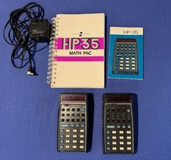 HP 35 Vintage Calculator lot of 2 with manual