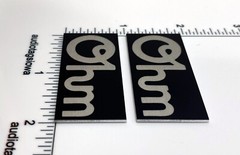 Ohm Speakers Custom Made Reproduction Badges for Walsh 1, 2 or 3 Thick Aluminum