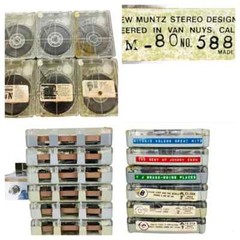 VTG MCM 60s Muntz Car Stereo 4 Track Player Free (6) 4 Track Tape Cassettes Lot