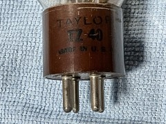 NOS TAYLOR TUBES TZ40 Transmitting Amplifier Triode TZ-40 Tube Brown Base VTG