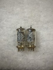 Telefunken EF86 EF806S 6267 Ribbed Plate Round Top NOS NIB Matched Pair