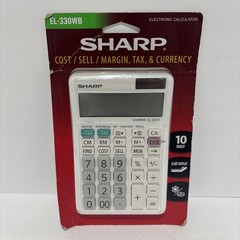 Sharp EL-33WB Business Calculator Cost Sell Margin Tax Compact Desktop
