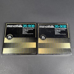 2- Maxell UDXL 35-90B Sound Recording Tape 7″ Reel to Reel. One Sealed