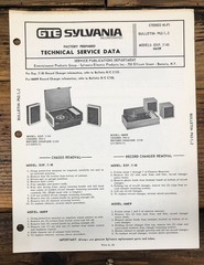GTE Sylvania Exponent 7/40 MM8W Stereo Service Manual *Original*