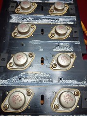 SANSUI 9090DB Receiver OEM Toshiba Output Transistors W/ OEM Heatsinks