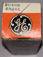5U4GB/5AS4A GE NIB Vintage NOS Rectifier Vacuum Tube Perfect Balanced & Strong