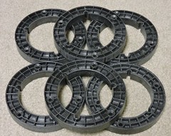Brand new 1/2″ NAB reel hub adapters…..6 pack! RMGI, RTM, Maxell