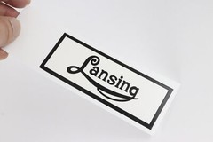 Lansing logo badge Sticker Decal waterproof 108mm(4.25″)X40mm(1.57″)