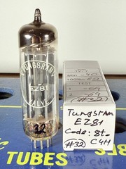 Tungsram 6CA4 EZ81 1958 Code: 8t. C4H Tested Like NOS Balanced Tube
