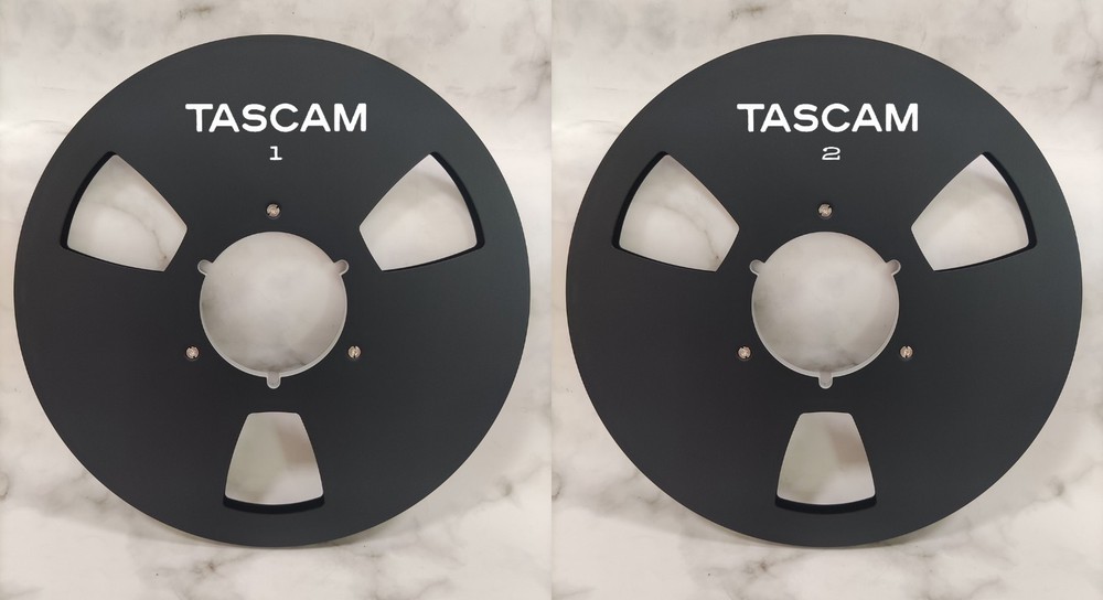 One Pair 10.5” Black TASCAM Tape Reel Aluminum For Reel To Reel Tape Recorder
