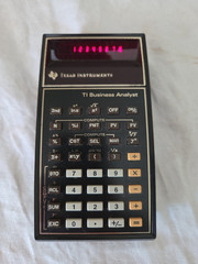 Vtg Texas Instruments TI Business Analyst RED LED Electronic Calculator WORKS