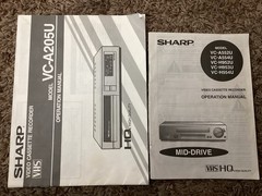 Sharp Operation Manuals VCR VHS VC-A205U VC-A552U VC-A554U VC-H952U VC-H953U 4U