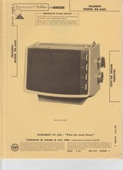 Triumph RK-5601 B&W TV Photofact Folder, SAMS Service Manual