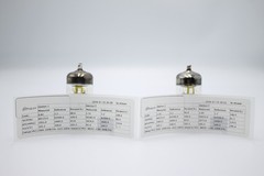2 PCS ECC83 / 12AX7. RFT. Getter Ring. Tested on Etracer. Dual triode. #3