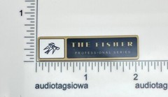 The Fisher Professional Series Custom Made Speaker Badges Aluminum Pair