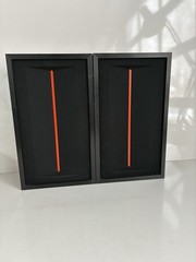 Vintage Pair Of J.C. PENNEY SPEAKERS Orange Stripe Nice Made In Japan 16 Ohm