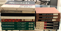 Lot of 13 Used Reel to Reel 7″ Tapes (7 total) & 5″ Tapes (6 total) Scotch, Sham