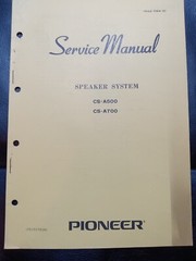 Pioneer CS-A500 CS-A700 Speaker Service Manual Original