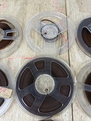 Lot of 11 Vintage Loose Reel to Reel Tapes Irish Scotch Plastic Uptake Reels