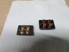 Marantz 2325 RCA Phono/Aux plate replacement. NEW 3D printed part. Red & Black