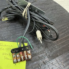 Technics SL-23 Turntable Parts – 2-pole Power Cord And RCA Cables W Ground