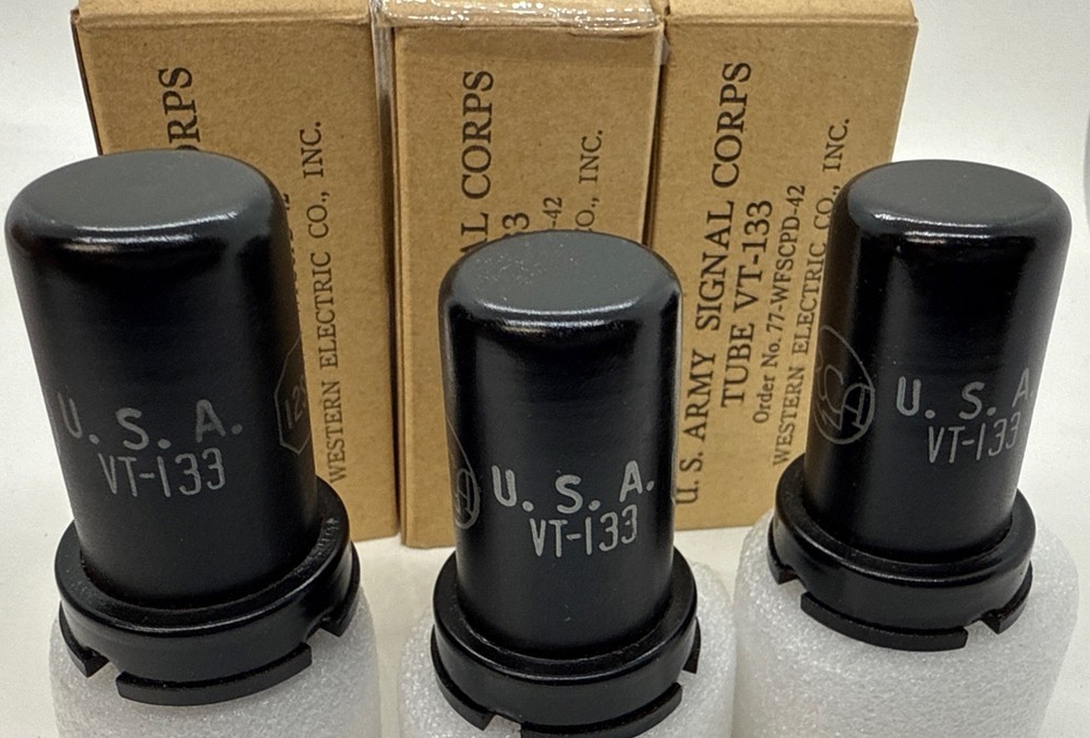 3-Western Electric NOS NIB RCA JAN CKR 12SR7 VT133 Electron Vacuum Tube Sencore