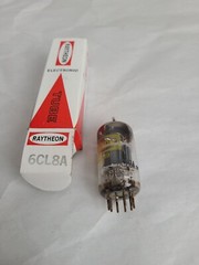 Lot 9 International/Ray Electronic Tubes w BOXES 6AQ5, 6LN8, 6CL8A, 6CY5 Etc