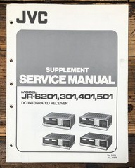 JVC JR-S201 -S301 -S401 Receiver Supp. Service Manual *Original*