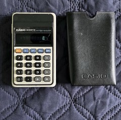 VTG Casio Memory-8S H-812 Calculator Made in Japan w/Faux Leather Pouch