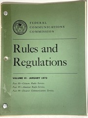 1972 Federal Communications Commission Rules and Regulations Amateur Radio Vtg