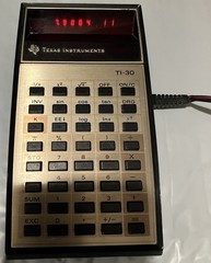 * Vtg Texas Instruments TI-30 Red LED Calculator 1970s: original AC Adapter 9132