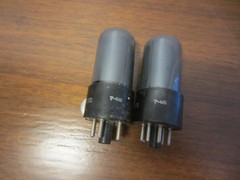 Pair of Cunningham 6V6GT Tubes – RCA – Same Date Code – Hickok Tested