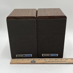 KOSS M60 Plus Dyna-Mite Pair of Speakers Bookshelf 8.5X5″ Walnut Tested Working