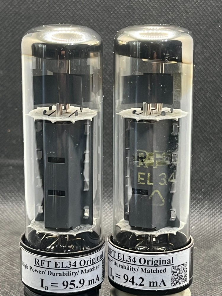 RFT EL34 (6CA7) Matched Pair / Cheap – Tested – Reliable ! Real Test In Photo !