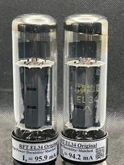 RFT EL34 (6CA7) Matched Pair / Cheap – Tested – Reliable ! Real Test In Photo !