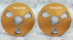One Pair 10.5” Black TASCAM Tape Reel Aluminum For Reel To Reel Tape Recorder