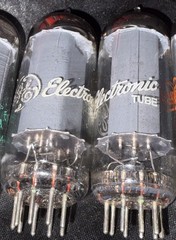 Lot/7 5763 Matched RCA GE Sylvania JAN Electron Beam Power Tetrode Tubes Vintage