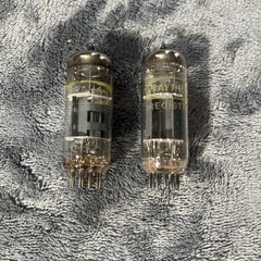 PAIR 2 RAYTHEON 12BH7A VACUUM TUBE GUITAR AMP RADIO AUDIO PREAMP PART