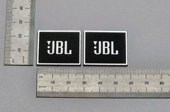 JBL L100 Speaker Badge Logo Emblem Premium 3D Silver Pair With 3M Adhesive